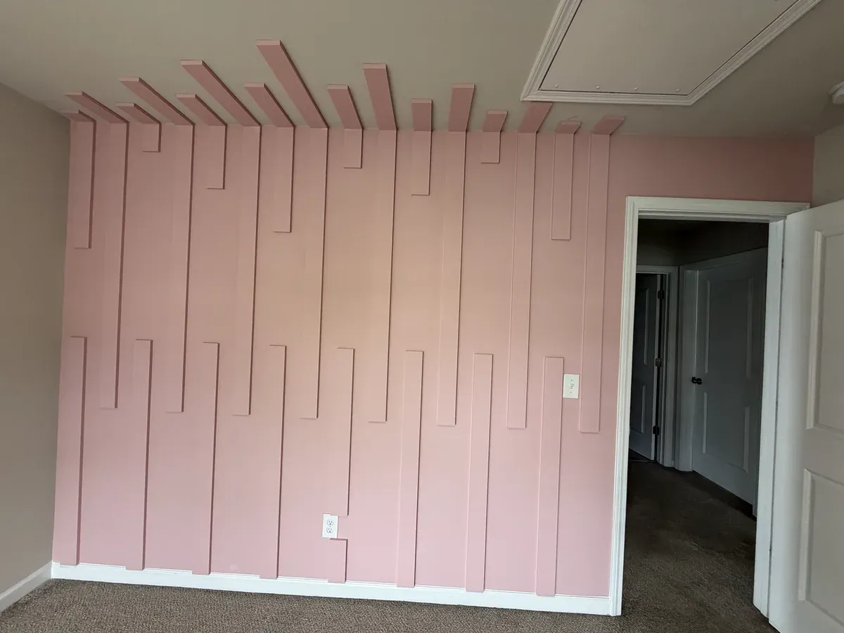 Ceiling-Wrap Accent Wall installation — Concord, NC